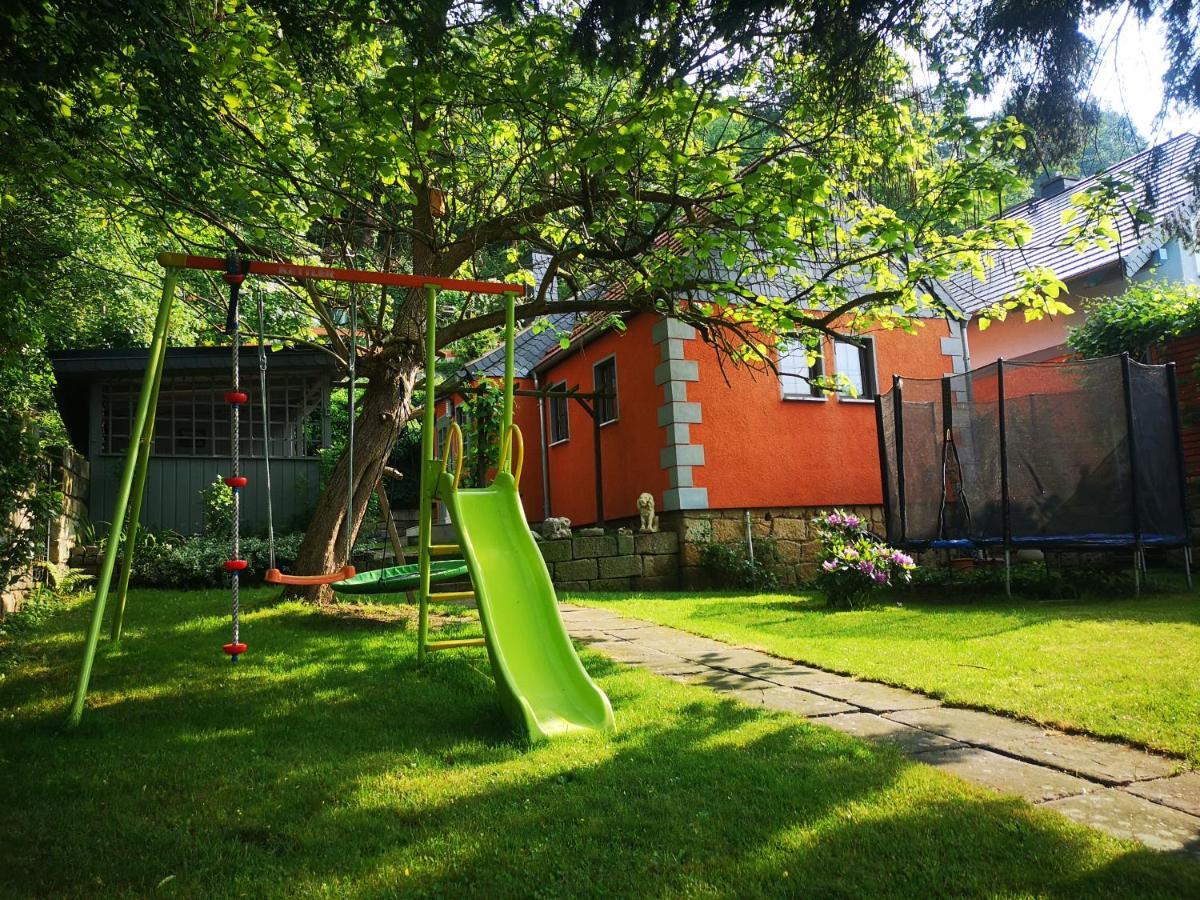 Ferienhaus Franz - An Der Elbe, Mit Grossem Garten Pirna Esterno foto