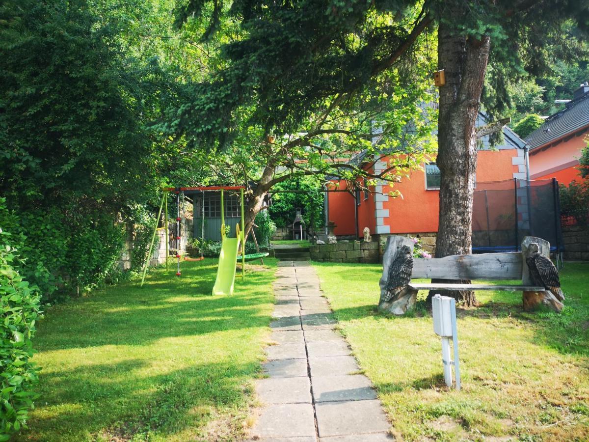 Ferienhaus Franz - An Der Elbe, Mit Grossem Garten Pirna Esterno foto